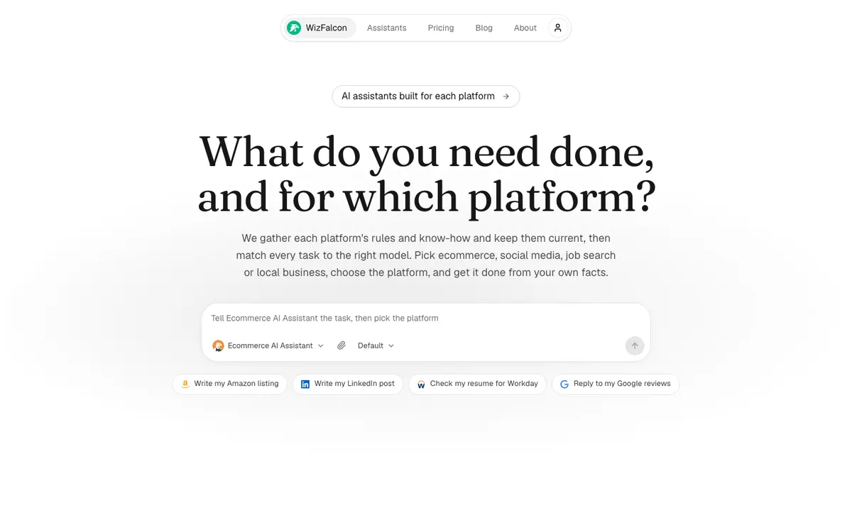 WizFalcon homepage